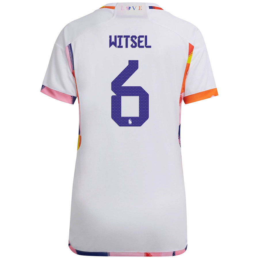 Belgium National Team 2022-23 Qatar World Cup Axel Witsel 6 Away Women Soccer Jersey – White