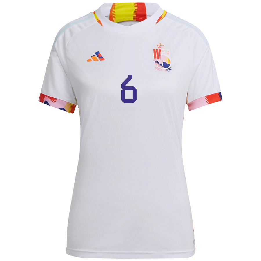 Belgium National Team 2022-23 Qatar World Cup Axel Witsel 6 Away Women Soccer Jersey – White
