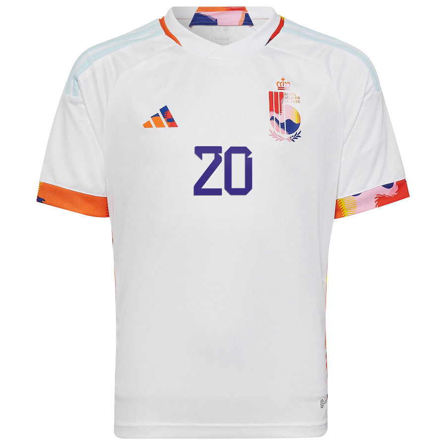 Belgium National Team 2022-23 Qatar World Cup Christian Benteke 20 Away Soccer Jersey –
