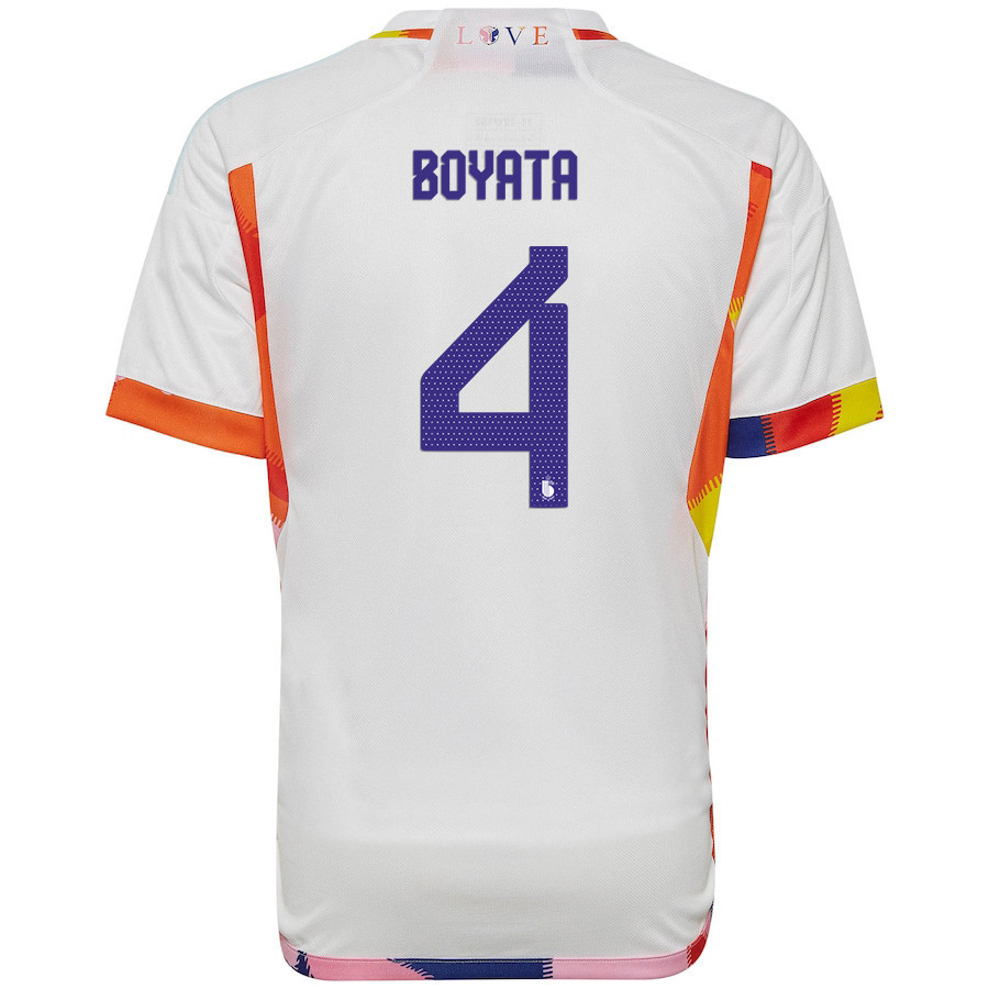 Belgium National Team 2022-23 Qatar World Cup Dedryck Boyata 4 Away Soccer Jersey –