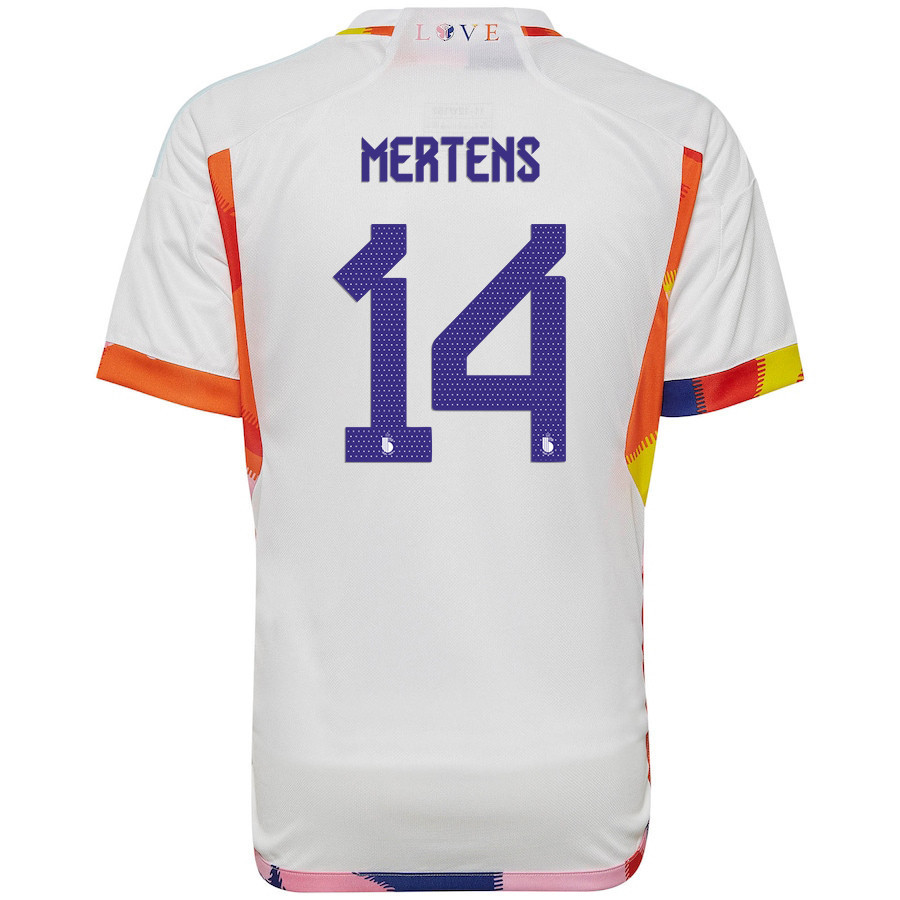 Belgium National Team 2022-23 Qatar World Cup Dries Mertens 14 Away Soccer Jersey –