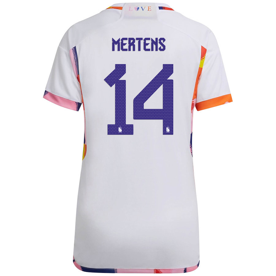Belgium National Team 2022-23 Qatar World Cup Dries Mertens 14 Away Women Soccer Jersey – White