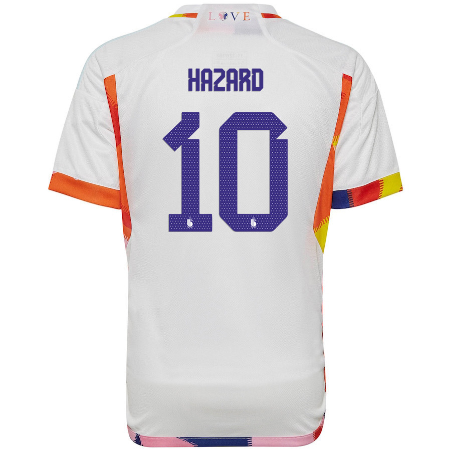 Belgium National Team 2022-23 Qatar World Cup Eden Hazard 10 Away Soccer Jersey –
