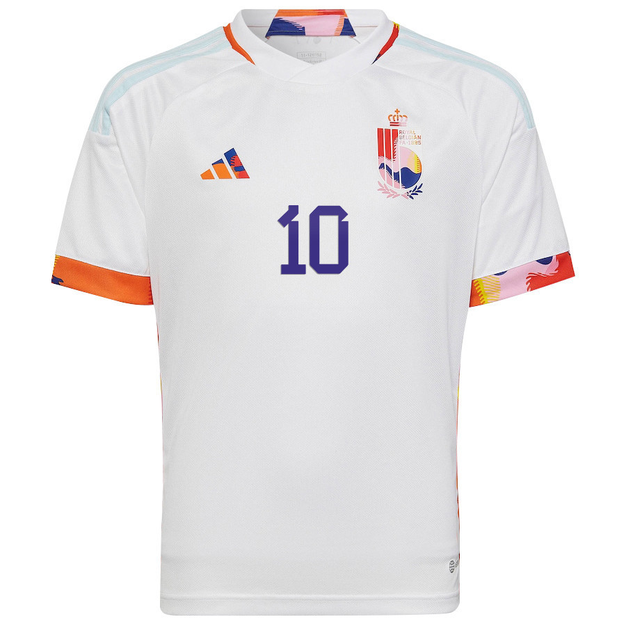 Belgium National Team 2022-23 Qatar World Cup Eden Hazard 10 Away Soccer Jersey –
