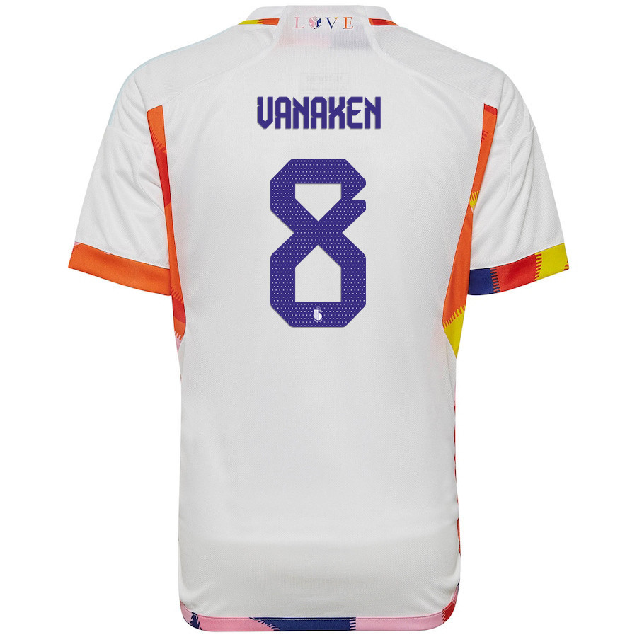 Belgium National Team 2022-23 Qatar World Cup Hans Vanaken 8 Away Soccer Jersey –