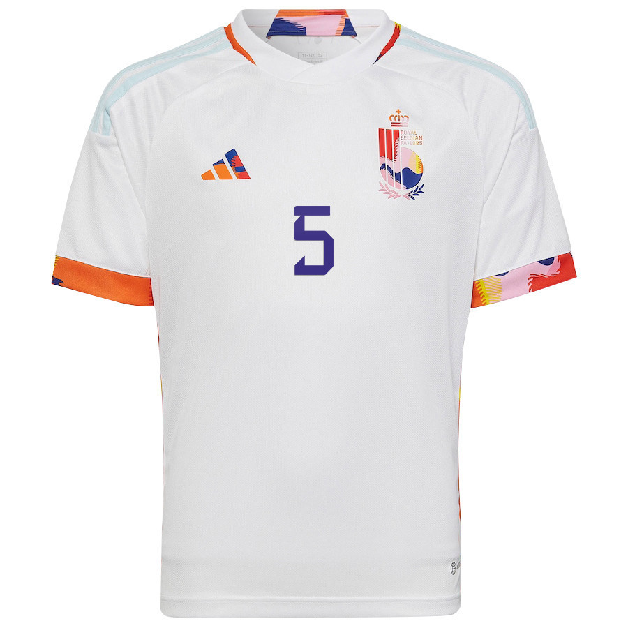 Belgium National Team 2022-23 Qatar World Cup Jan Vertonghen 5 Away Soccer Jersey –