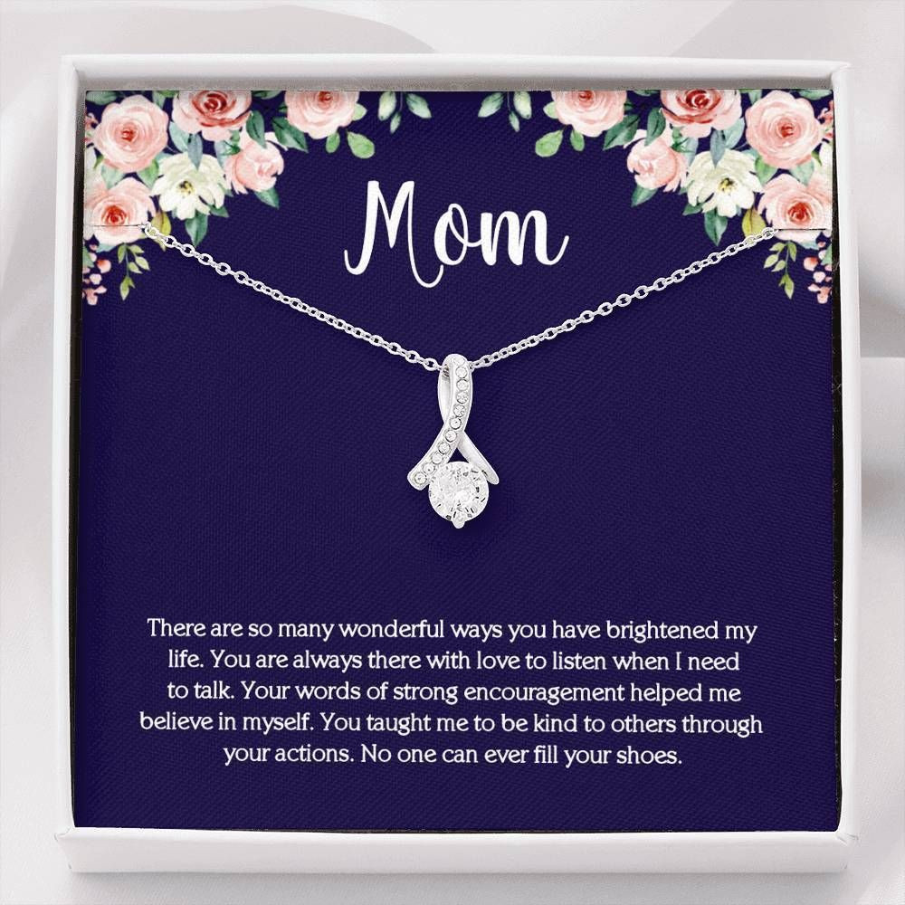 Believe In Myself Gift For Mom 14k White Gold Alluring Beauty Necklace