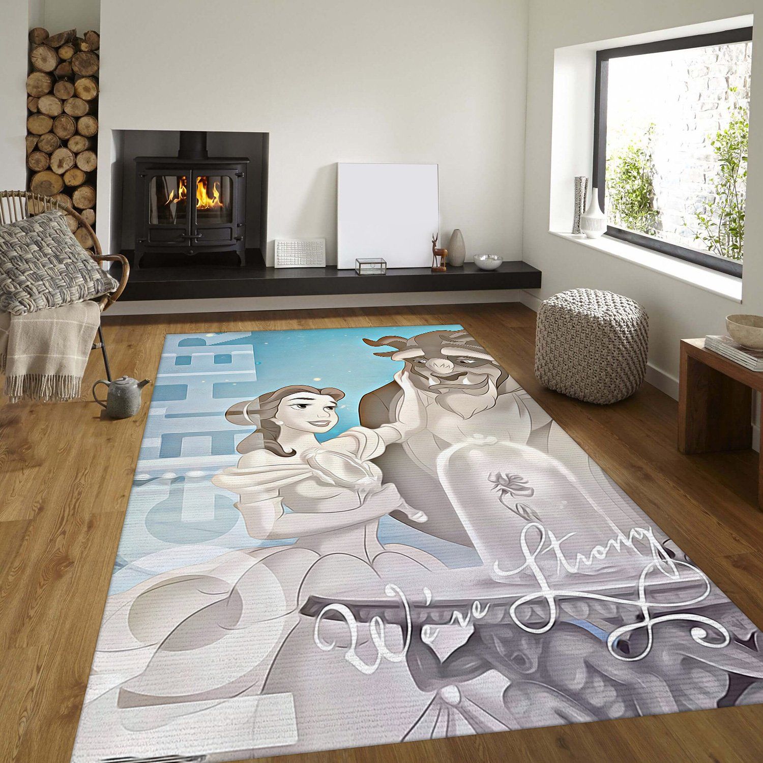 Belle Princess Disney Rectangle Rug – Custom Size And Printing