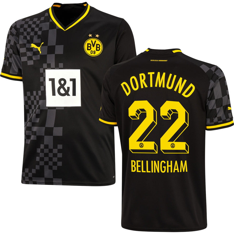 Bellingham 22 Borussia Dortmund Men 2022/23 Away Soccer Jersey – Black