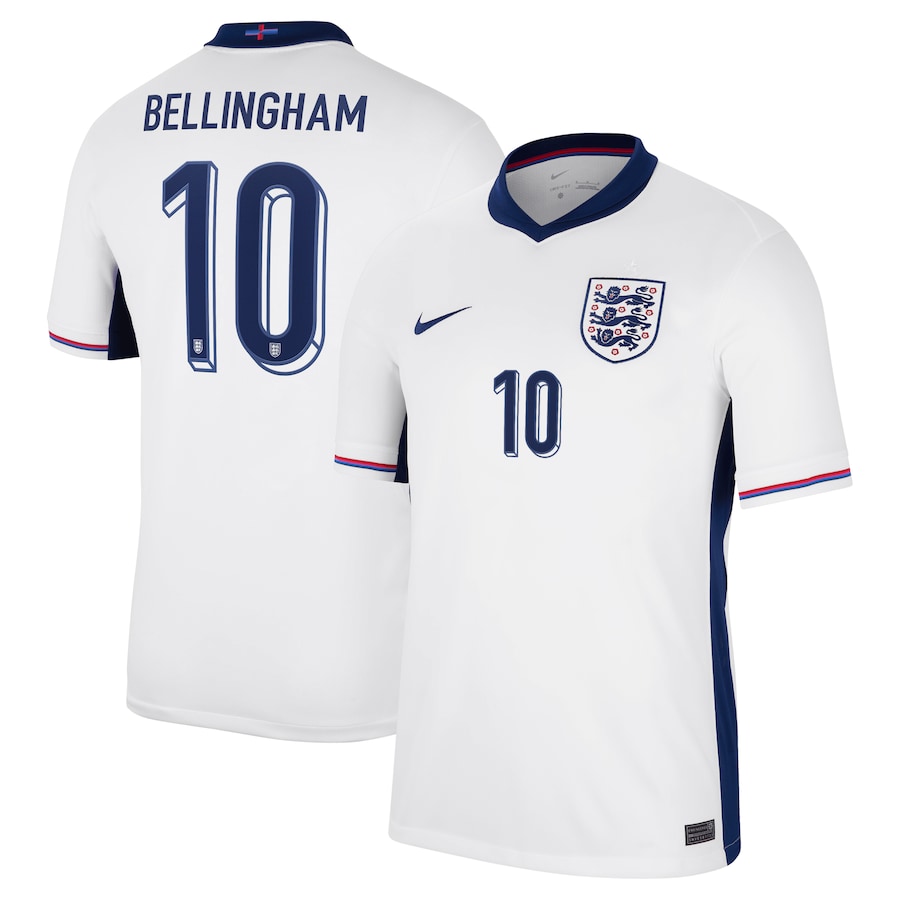 Bellingham Men's England 2024 Stadium Home Soccer Jersey