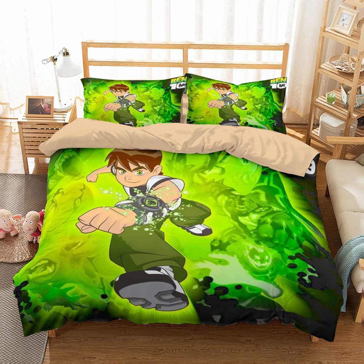 Ben 10 3D Customized Duvet Cover Bedding Set