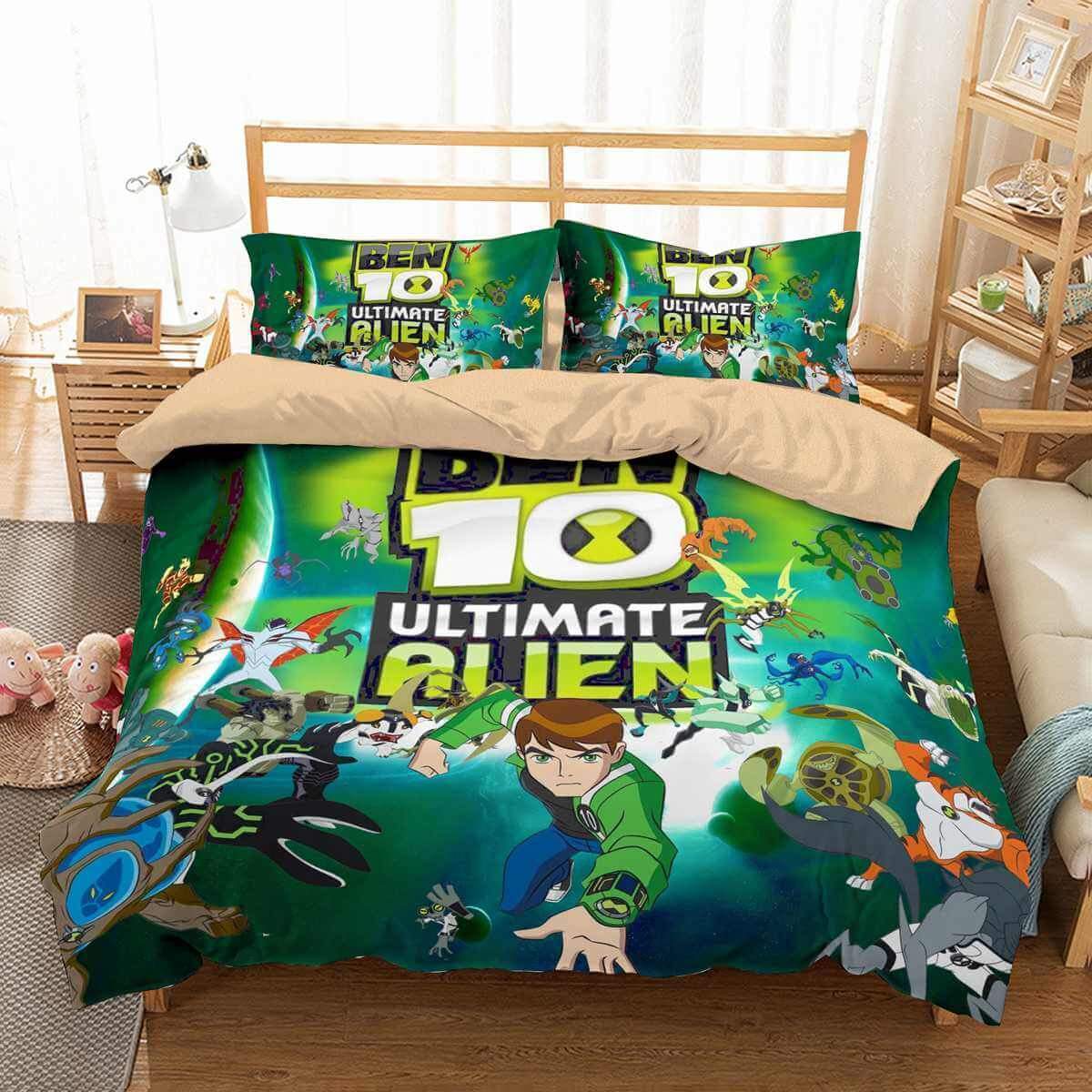 Ben 10 3D Customized Duvet Cover Bedding Set