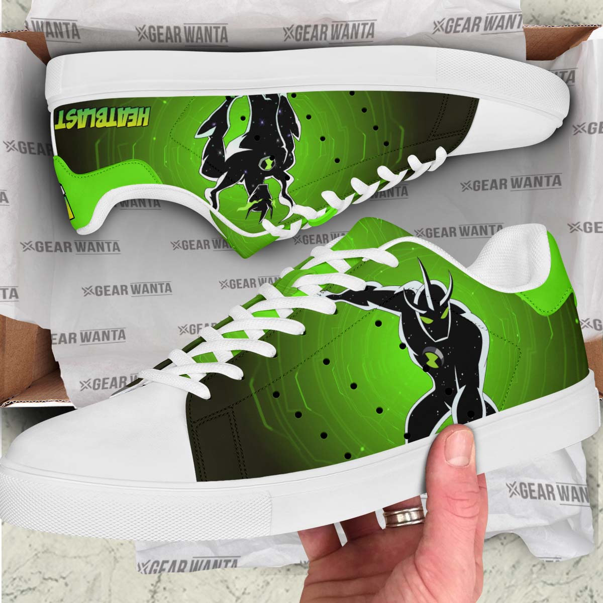 Ben 10 Alien X Skate Shoes Custom