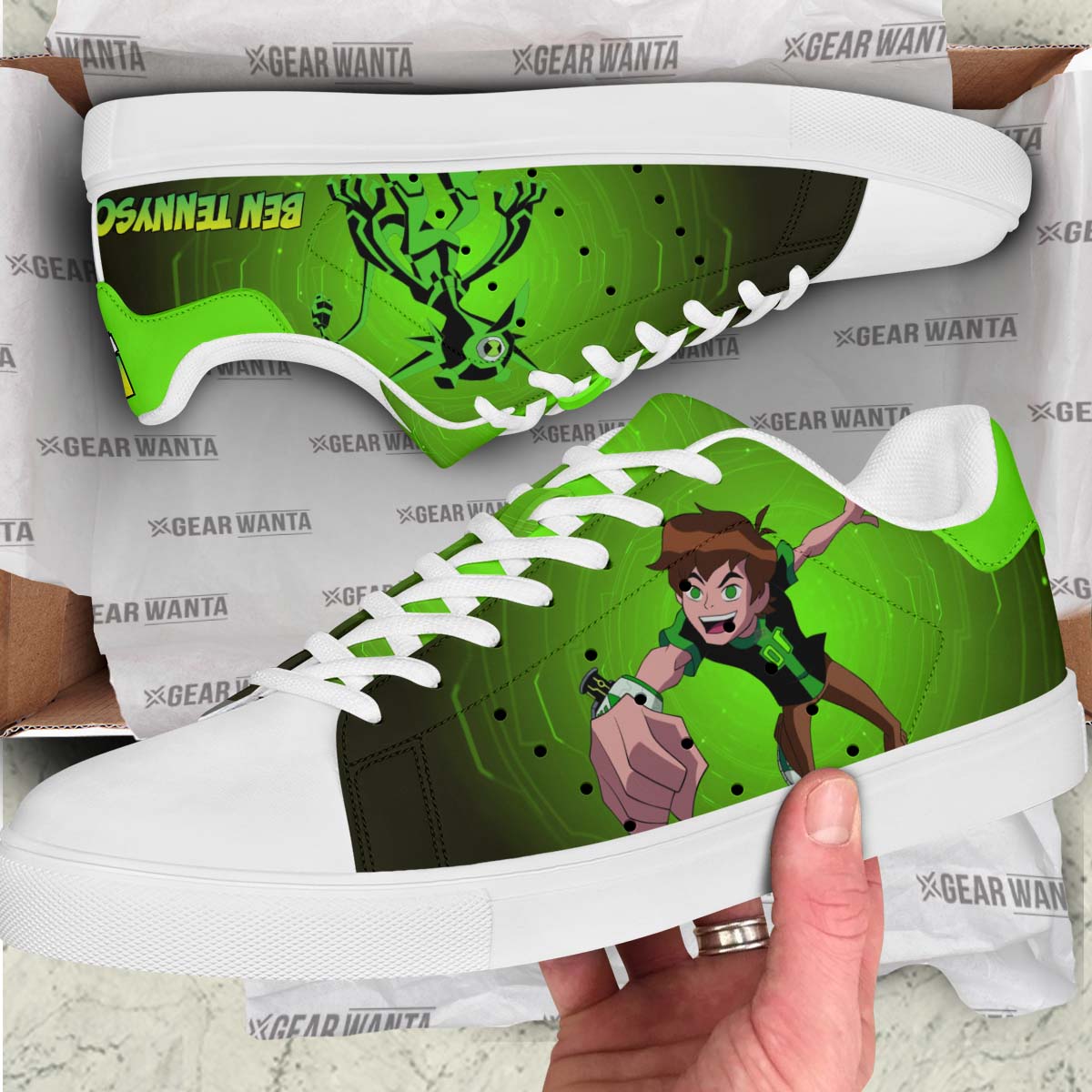 Ben 10 Ben Tennyson & Upgrade Skate Shoes Custom