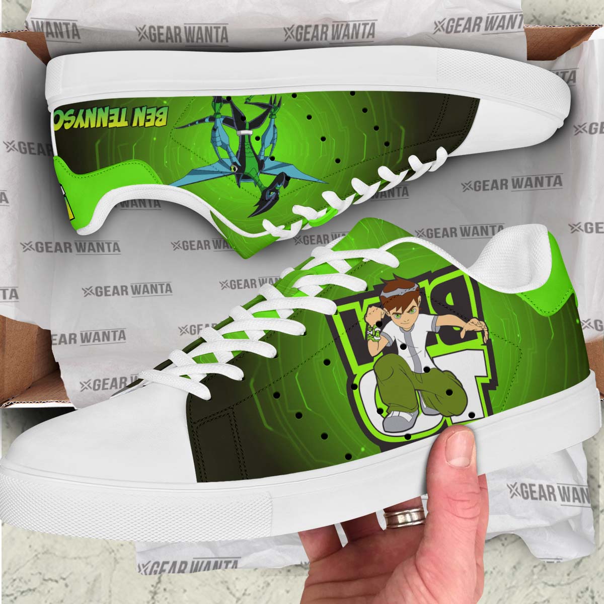 Ben 10 Ben Tennyson & XLR8 Skate Shoes Custom