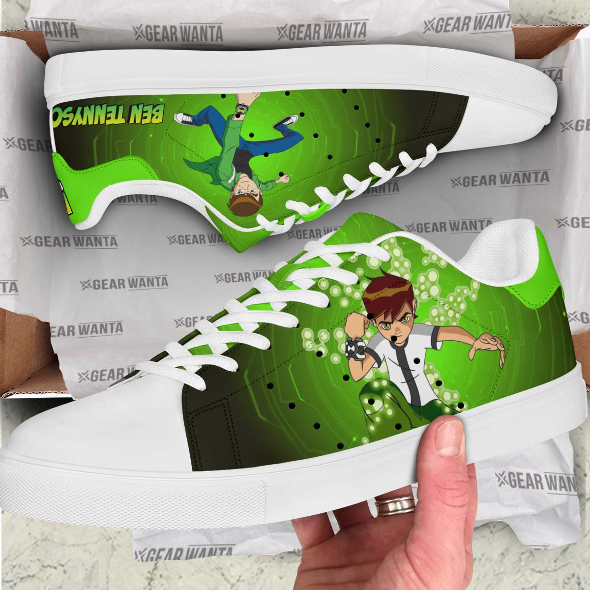 Ben 10 Ben Tennyson Skate Shoes Custom