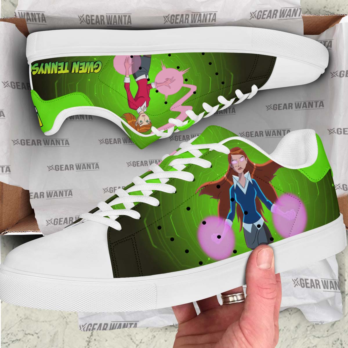 Ben 10 Gwen Tennyson Skate Shoes Custom