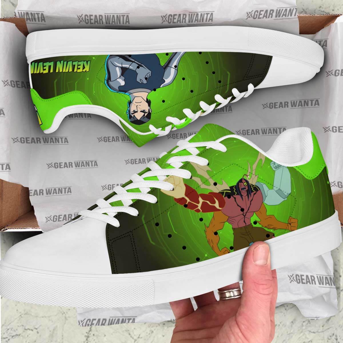 Ben 10 Kelvin Levin Skate Shoes Custom