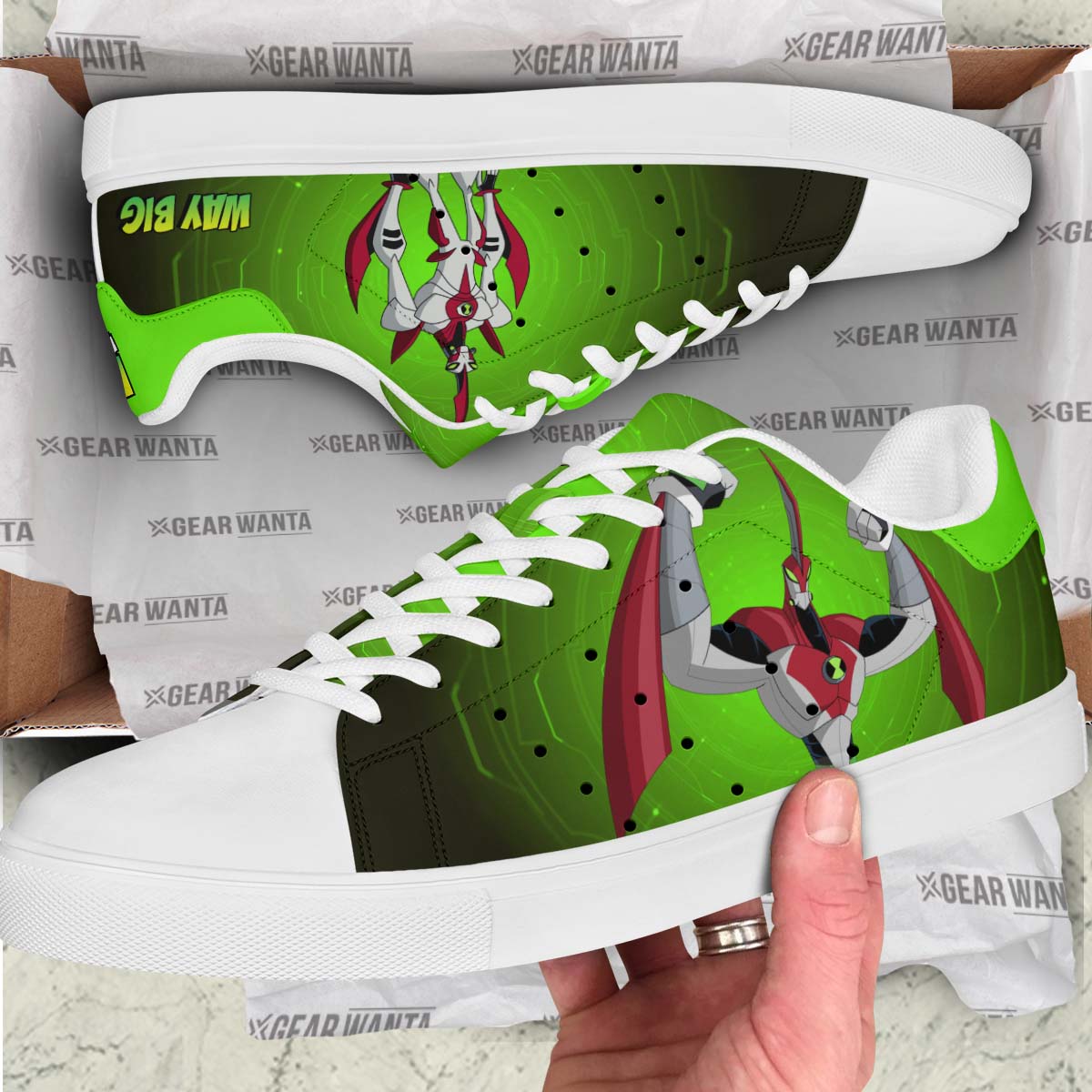 Ben 10 Way Big Skate Shoes Custom