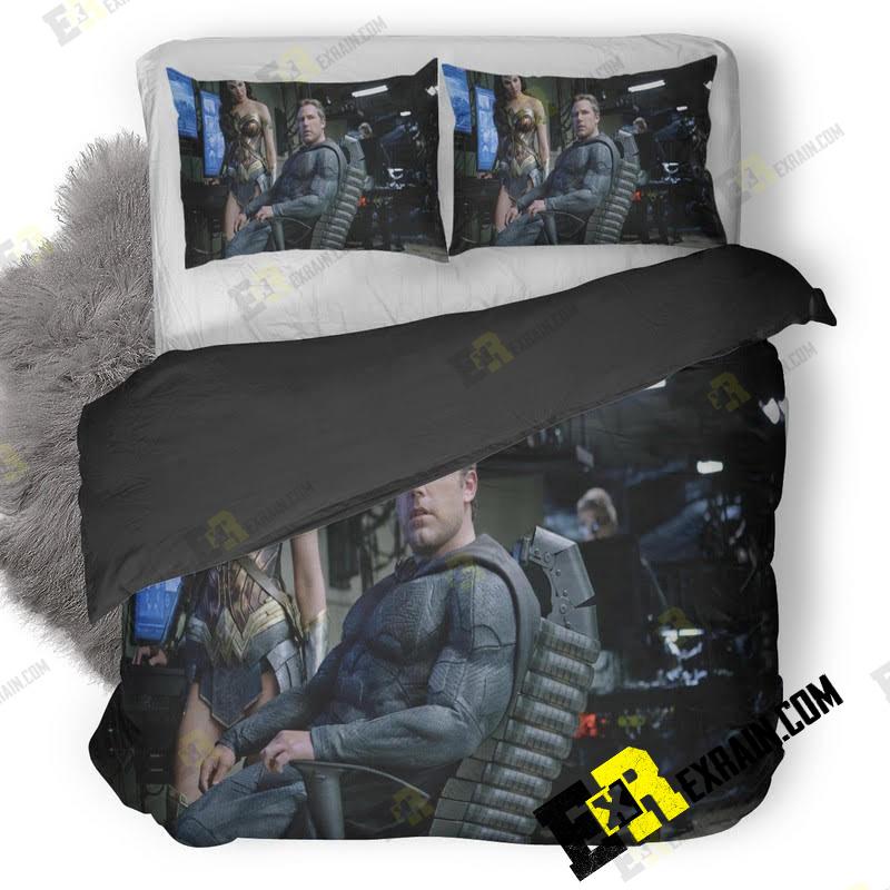 Ben Affleck As Batman Gal Gadot Wonder Woman Justice League 3D Customized Duvet Cover Bedding Set