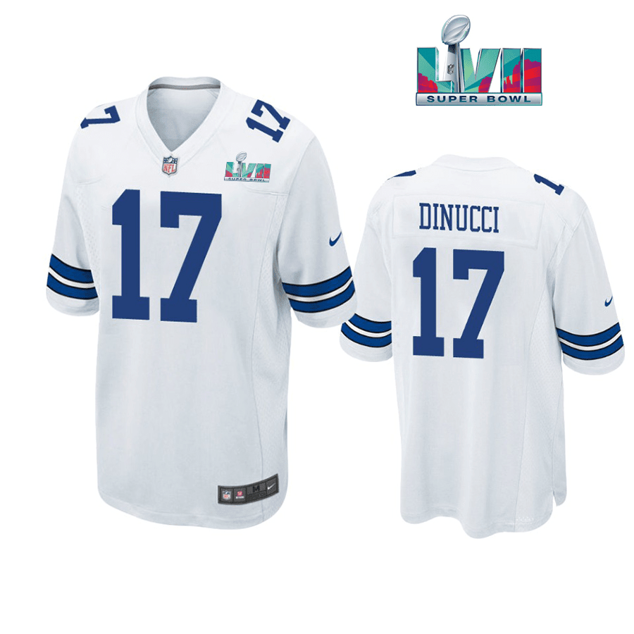 Ben Dinucci 17 Dallas Cowboys Super Bowl LVII Super Bowl LVII White Men Game Stitched Jersey