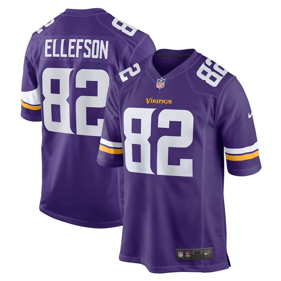 Ben Ellefson 82 Minnesota Vikings Game Stitched Jersey – Purple