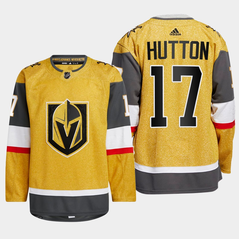 Ben Hutton 17 Vegas Golden Knights Gold Stitched Jersey 2022-23 Home