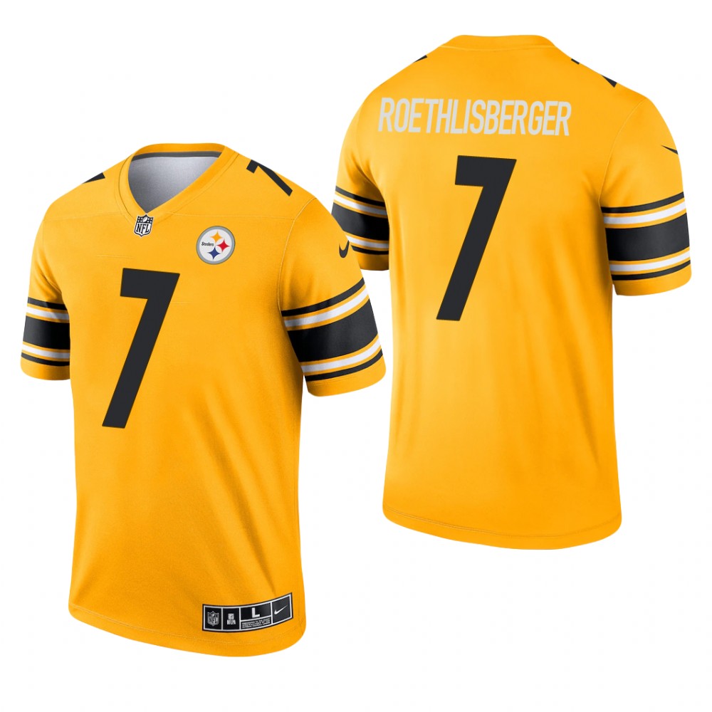 Ben Roethlisberger Pittsburgh Steelers Gold Jersey Inverted Legend – Men’s
