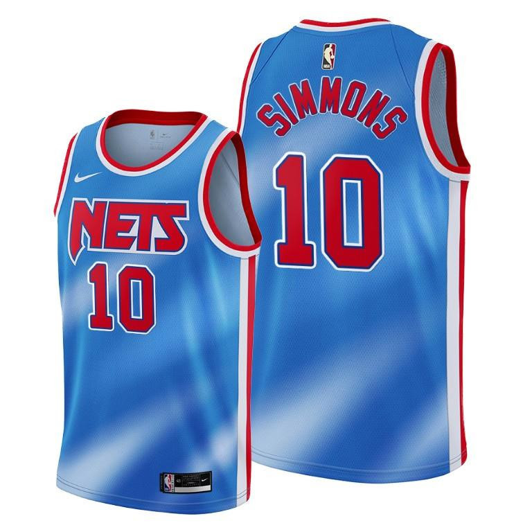 Ben Simmons 10 Brooklyn Nets 2022 Classic Edition Blue Stitched Jersey Diamond Badge – Men Stitched Jersey