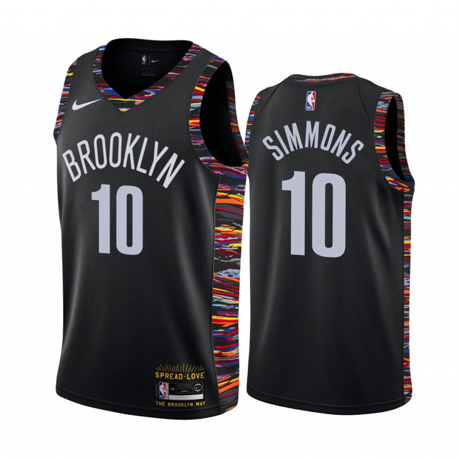 Ben Simmons 10 Brooklyn Nets Black Biggie Music Eidition Stitched Jersey 2022 New Number