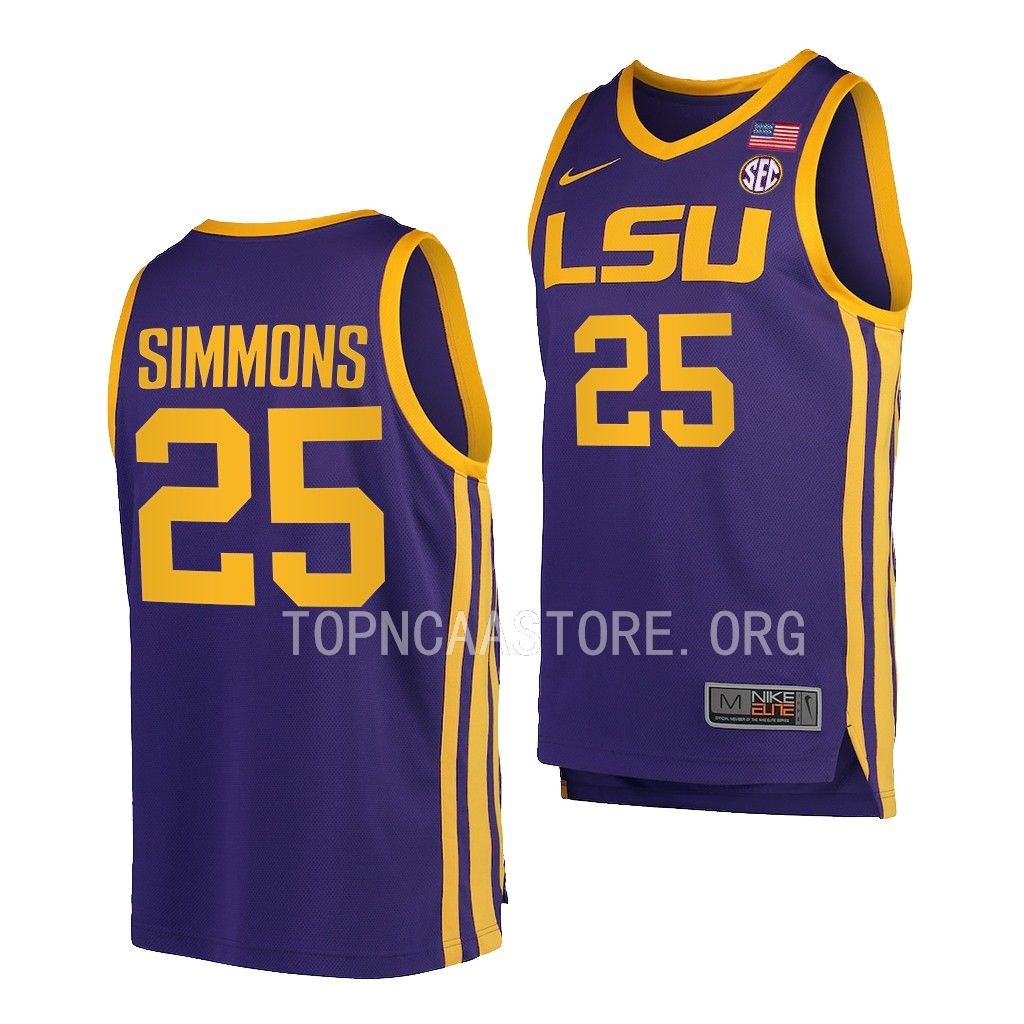 Ben Simmons LSU Tigers #25 Purple College  Jersey