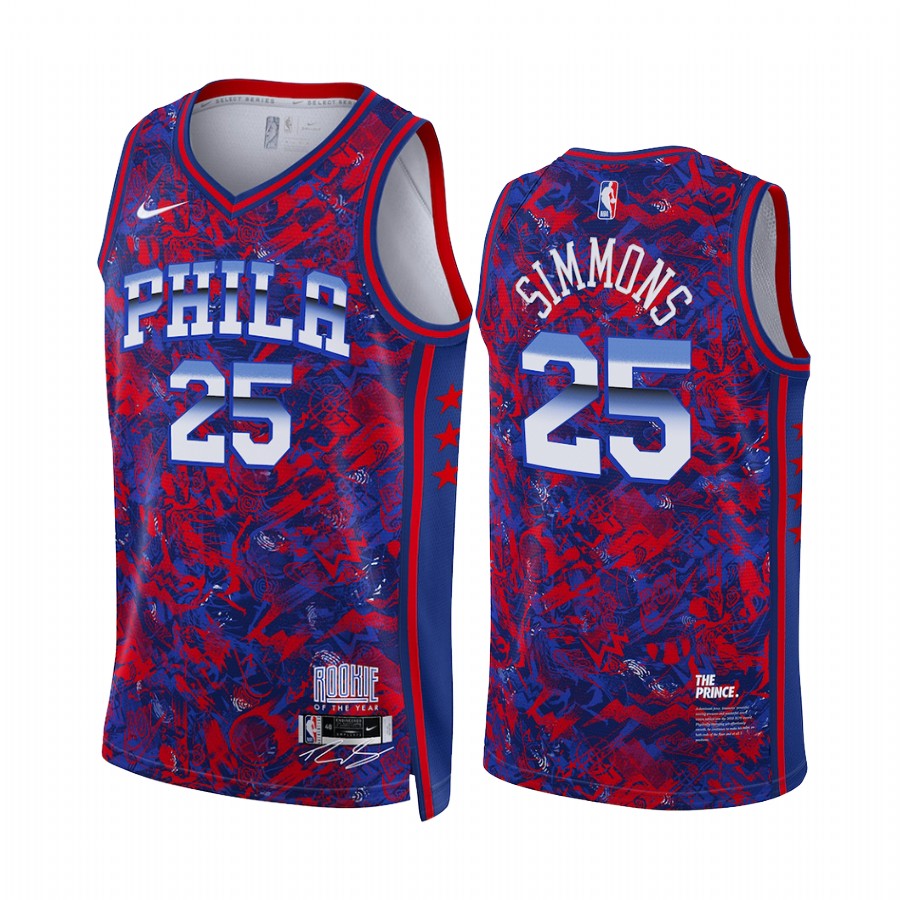 Ben Simmons Philadelphia 76ers Rookie of the Year Royal Jersey Select Series