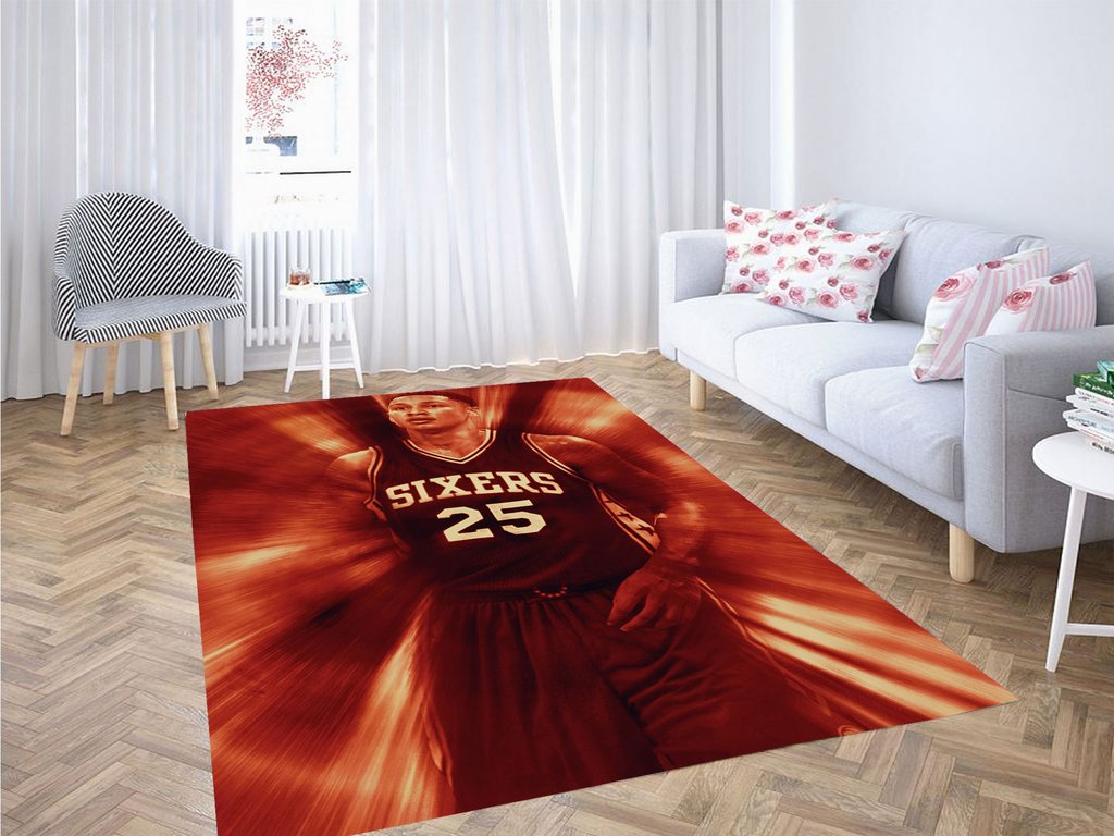 Ben Simmons Sixers Nba Living Room Modern Carpet Rectangle Rug