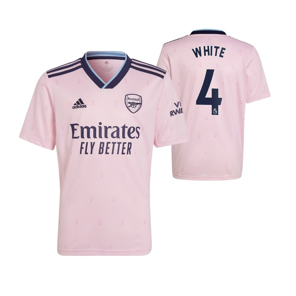 Ben White 4 Arsenal 2022/23  Third Soccer Jersey – Pink