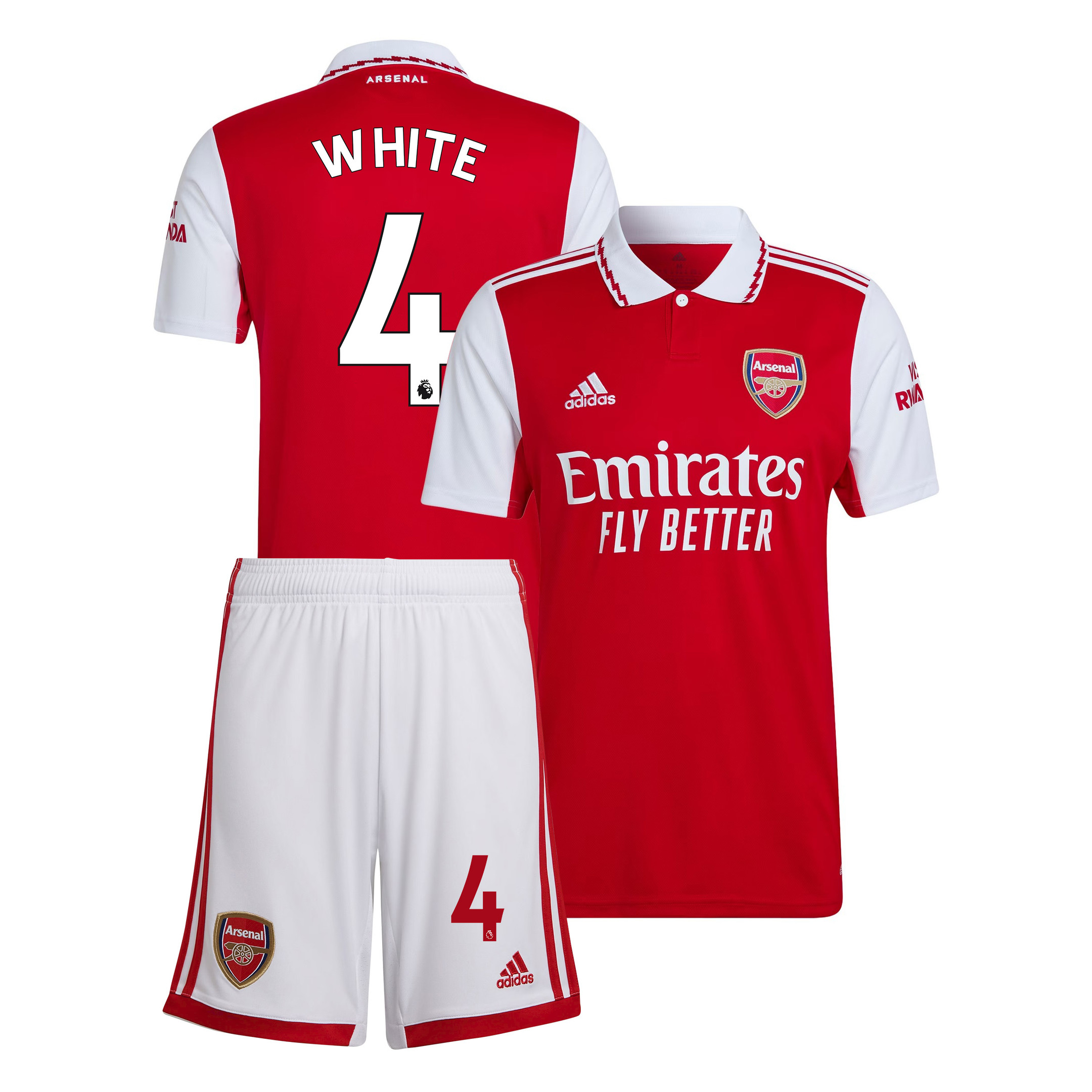 Ben White 4 Arsenal Home Kit 2022-23 Men Soccer Jersey – Red