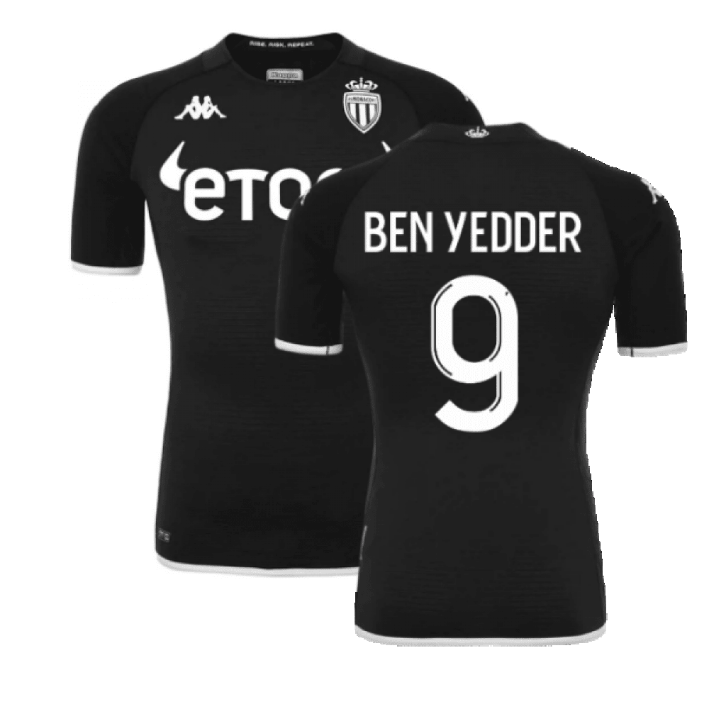 Ben Yedder 9 AS Monaco 2022/23 Away Player Soccer Jersey – Black