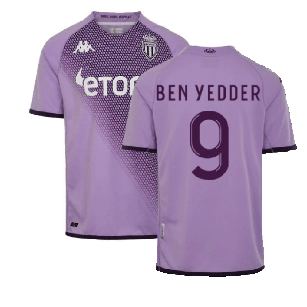 Ben Yedder 9 AS Monaco 2022/23 Third Player Soccer Jersey – Purple