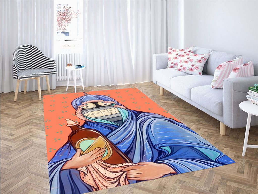Bender Futurama Living Room Modern Carpet Rectangle Rug