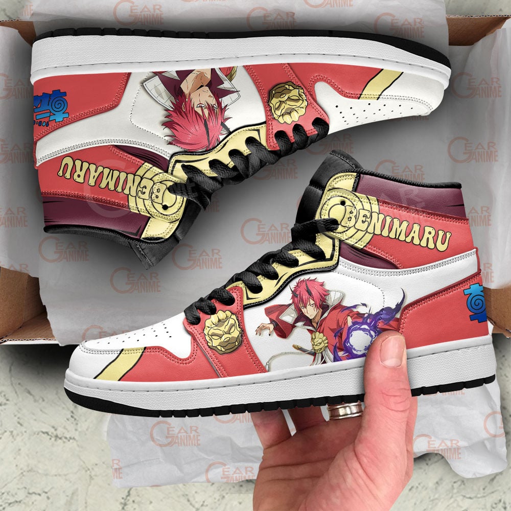 Benimaru JD1s Sneakers Reincarnated as a Slime Anime Shoes, Air Jordan Hightop