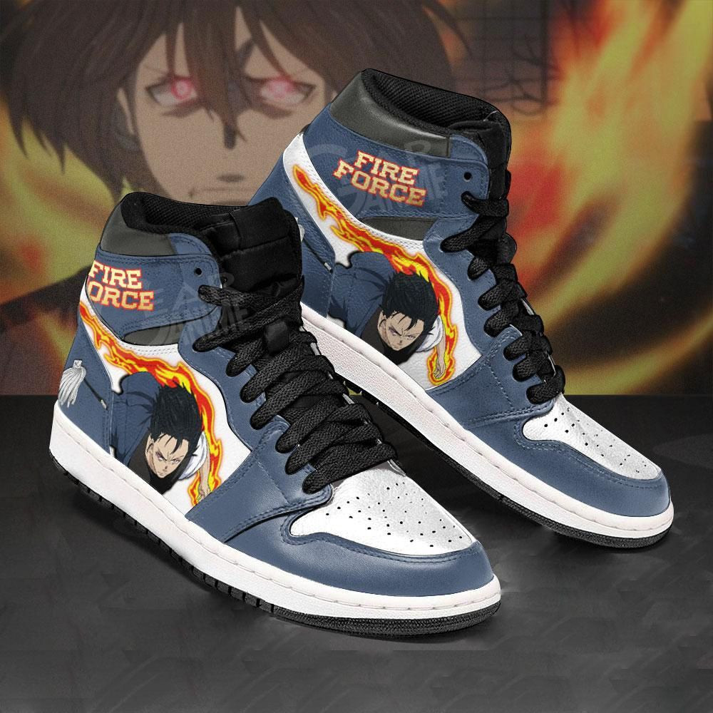 Benimaru Shinmon Fire Force Anime 1 High Top Air Jordan Sneaker, Air Jordan Hightop
