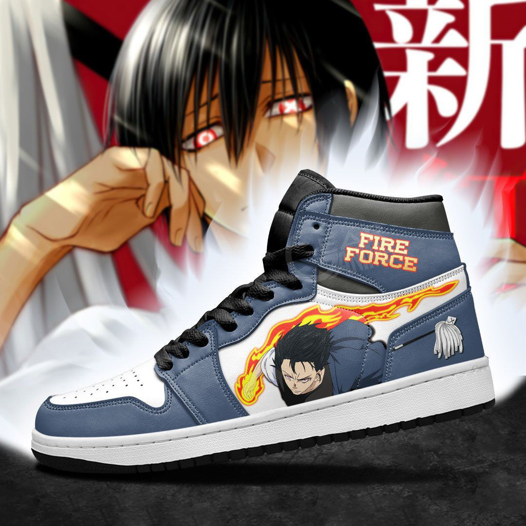 Benimaru Shinmon Fire Force Anime 1 High Top Air Jordan Sneaker, Air Jordan Hightop