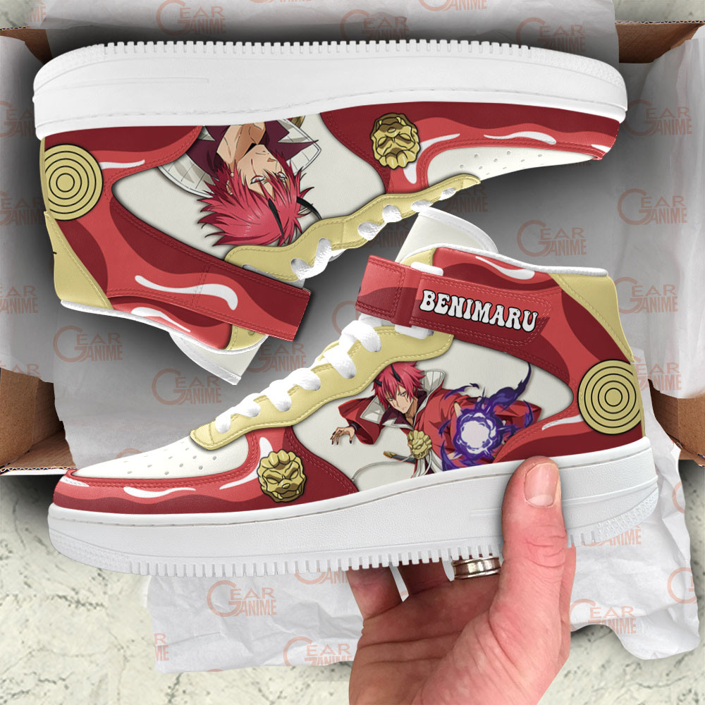 Benimaru Sneakers Air Mid Custom Reincarnated as a Slime Anime Shoes
