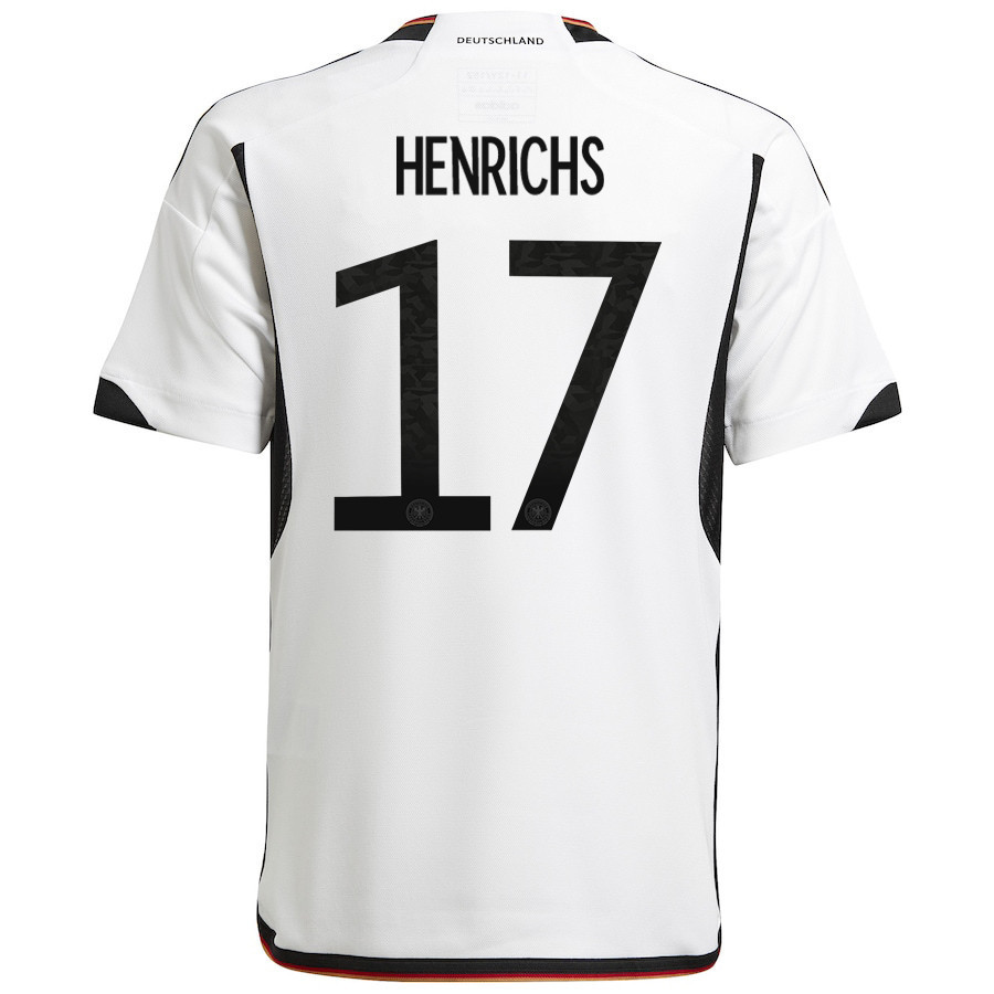 Benjamin Henrichs 17 FIFA World Cup Qatar 2022 Patch Germany National Team Home Soccer Jersey,
