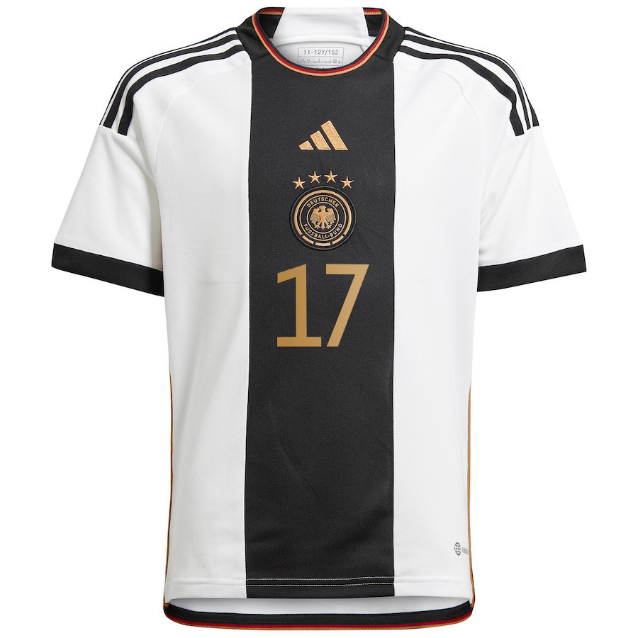 Benjamin Henrichs 17 FIFA World Cup Qatar 2022 Patch Germany National Team Home Soccer Jersey,
