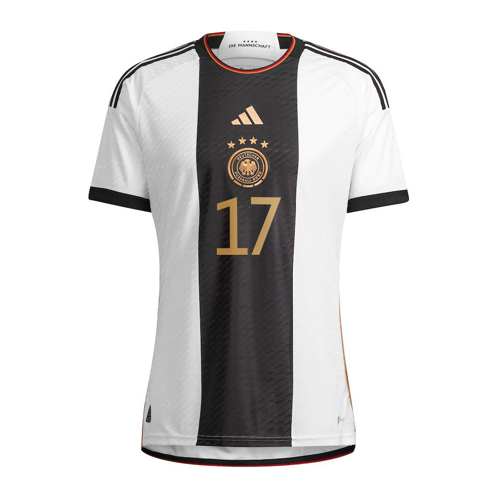 Benjamin Henrichs 17 Germany National Team FIFA World Cup Qatar 2022 Patch – Home Men Soccer Jersey