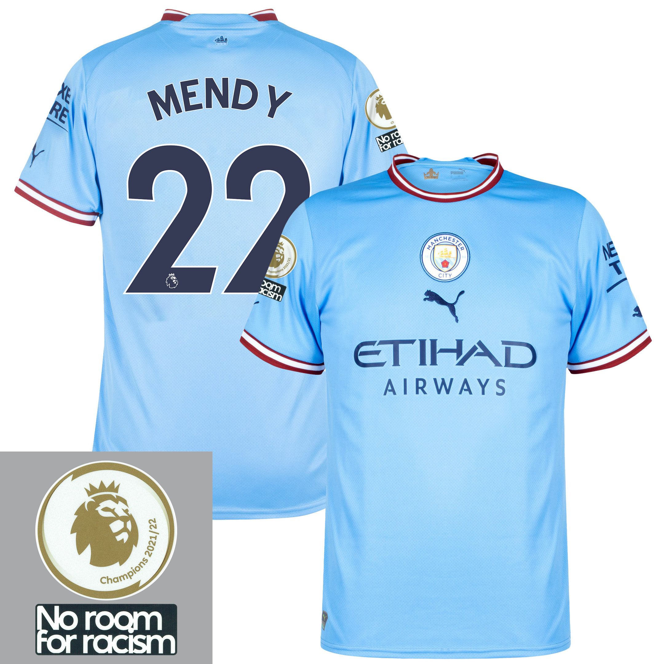 Benjamin Mendy 22 Manchester City 2022-2023 Home Men Jersey – Sky Blue