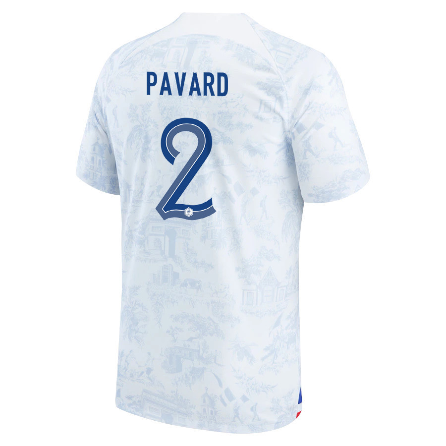 Benjamin Pavard 2 France National Team 2022-23 Qatar World Cup – Away  Soccer Jersey