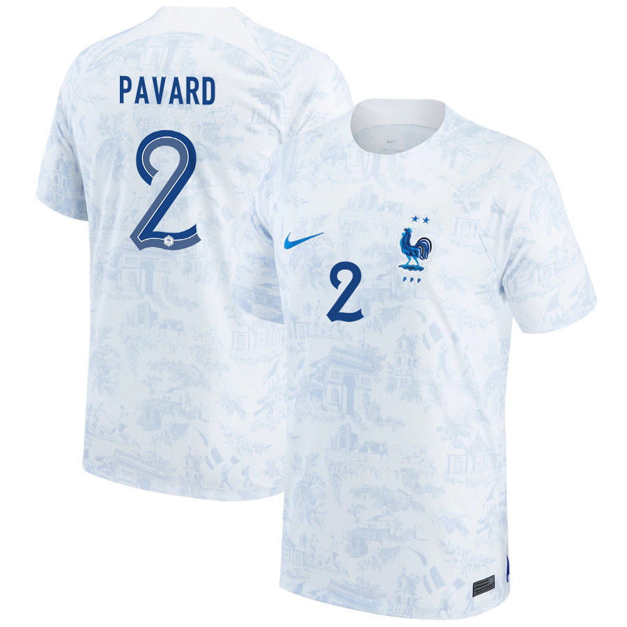 Benjamin Pavard 2 France National Team 2022-23 Qatar World Cup – Away  Soccer Jersey