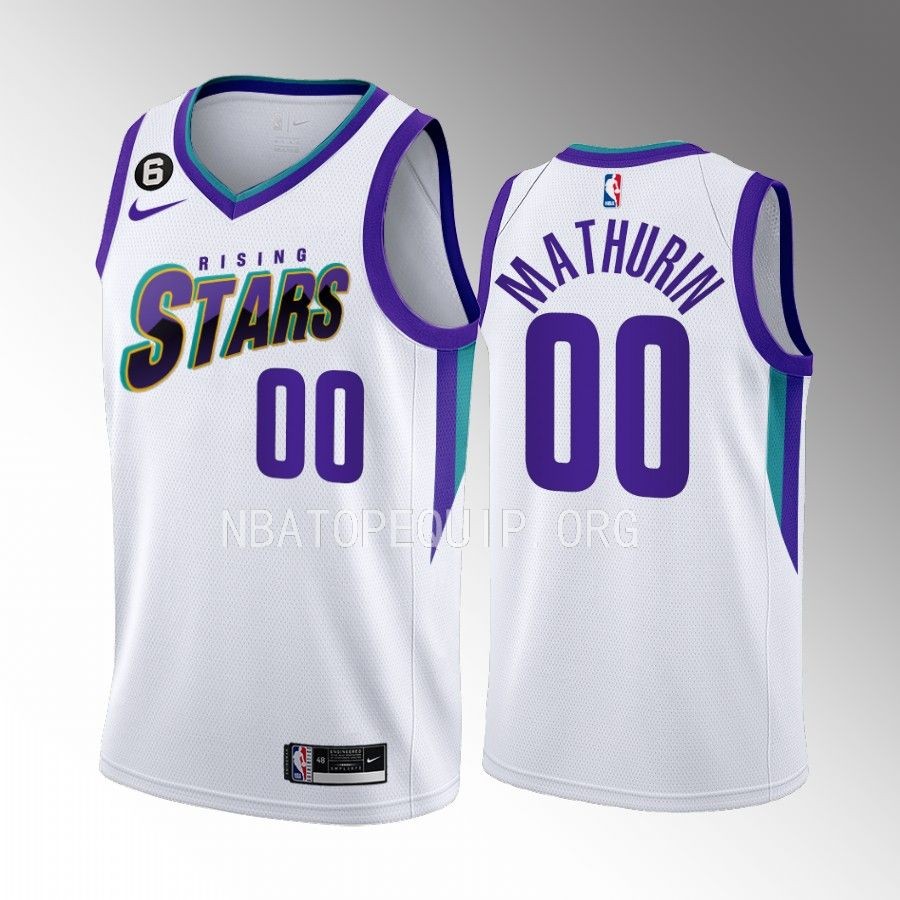 Bennedict Mathurin 2023 NBA Rising Stars White Jersey Indiana Pacers #00