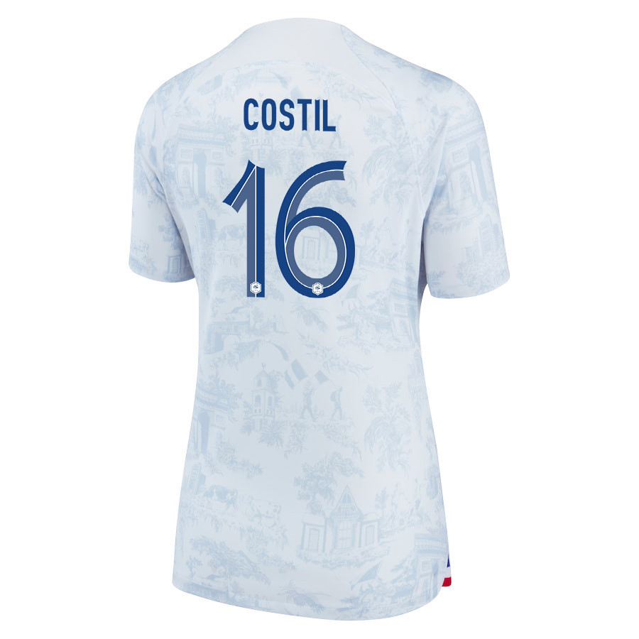 Benoît Costil 16 FIFA World Cup Qatar 2022 Patch France National Team – Away Women Soccer Jersey